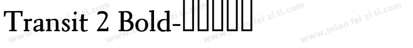 Transit 2 Bold字体转换